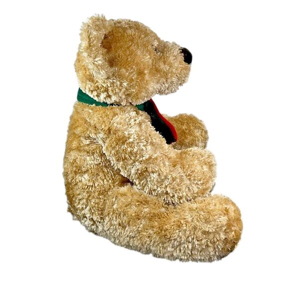 Vtg 2003 JCPenney Holiday Collection Golden Teddy Bear Plush Large 22" w BOW - Picture 7 of 16